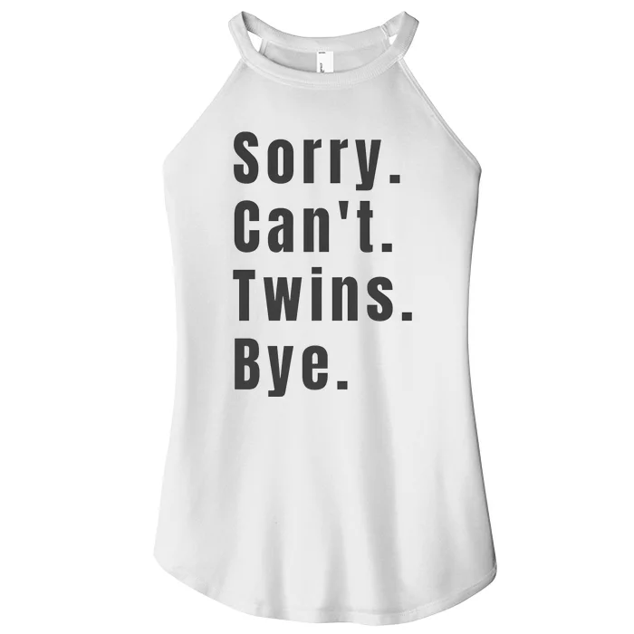 Sorry Can’T Twins Bye Funny Twin Mom Women’s Perfect Tri Rocker Tank