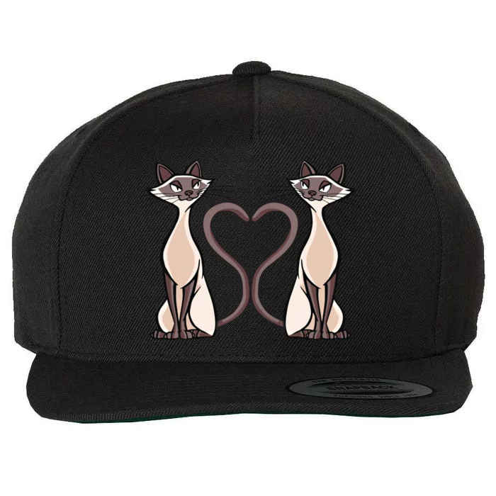 Siamese Cat Twins Gift For Siamese Cat Breed Owner Gift Wool Snapback Cap