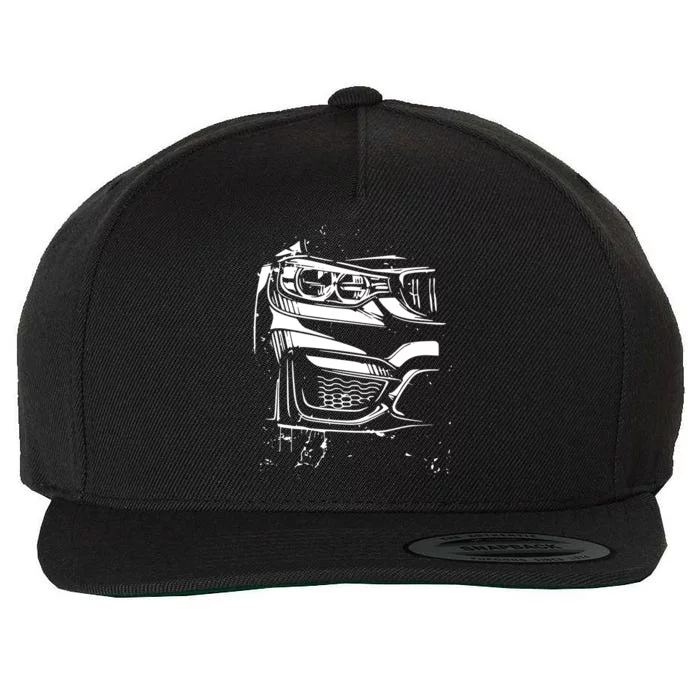 Sports Car Tuning Automotive Wool Snapback Cap