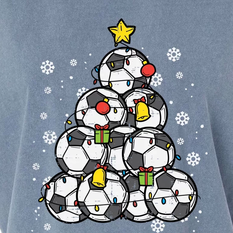 Soccer Christmas Tree Xmas Pajamas Pjs Player Boys Girls Gift Garment-Dyed Women's Muscle Tee