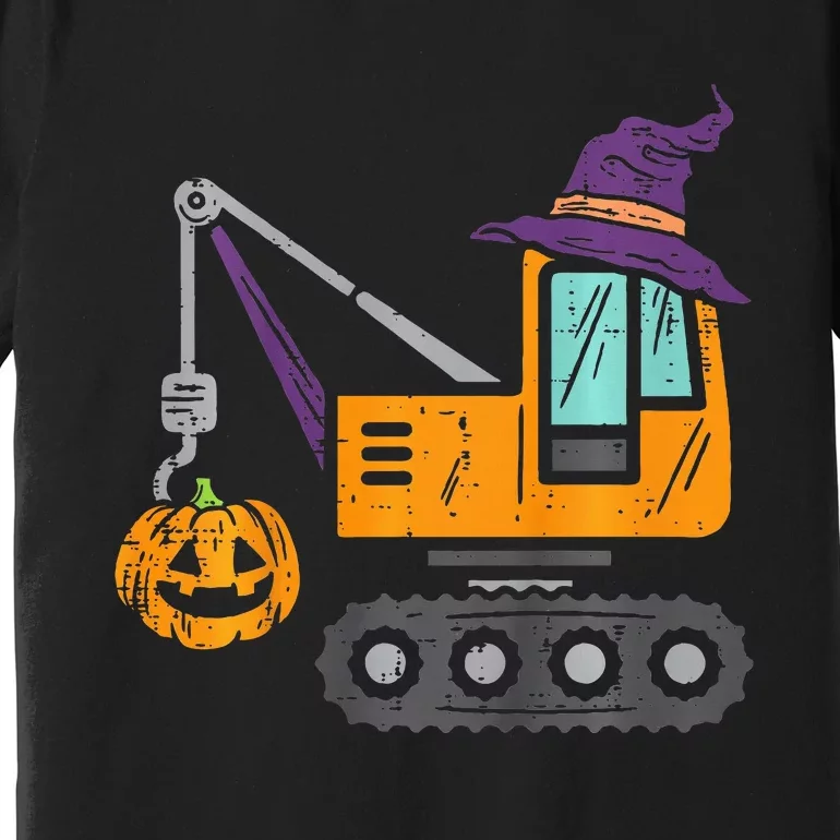 Spooky Crane Truck Pumpkin Halloween Costume Premium T-Shirt