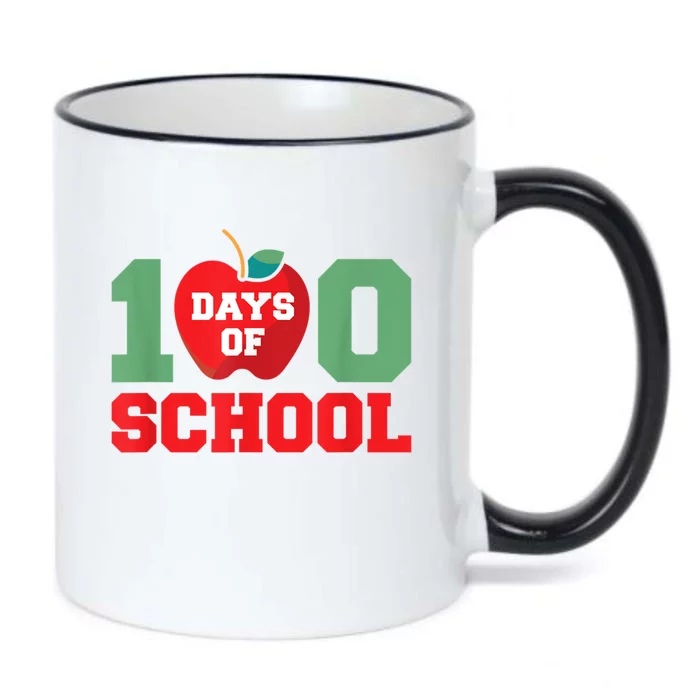 School Celebration Teacher Gift Happy 100th Day Of School Black Color Changing Mug