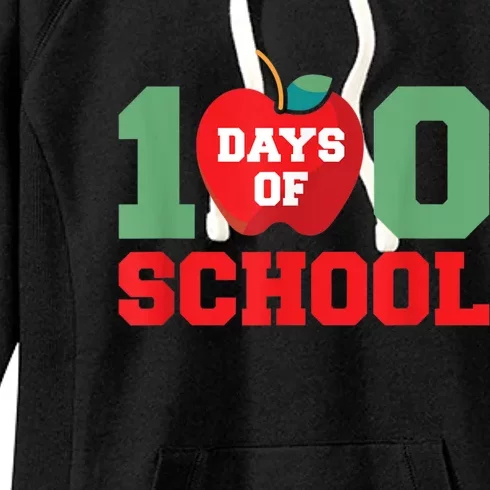 School Celebration Teacher Gift Happy 100th Day Of School Women's Fleece Hoodie