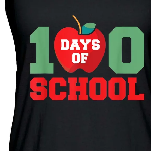 School Celebration Teacher Gift Happy 100th Day Of School Ladies Essential Flowy Tank