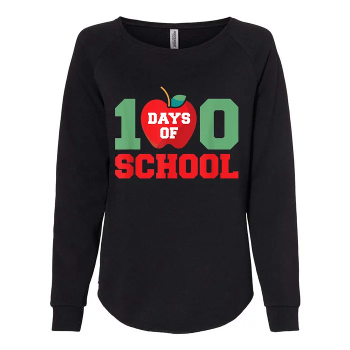 School Celebration Teacher Gift Happy 100th Day Of School Womens California Wash Sweatshirt