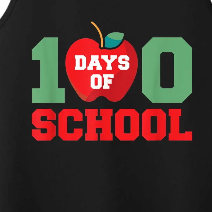 School Celebration Teacher Gift Happy 100th Day Of School Performance Tank