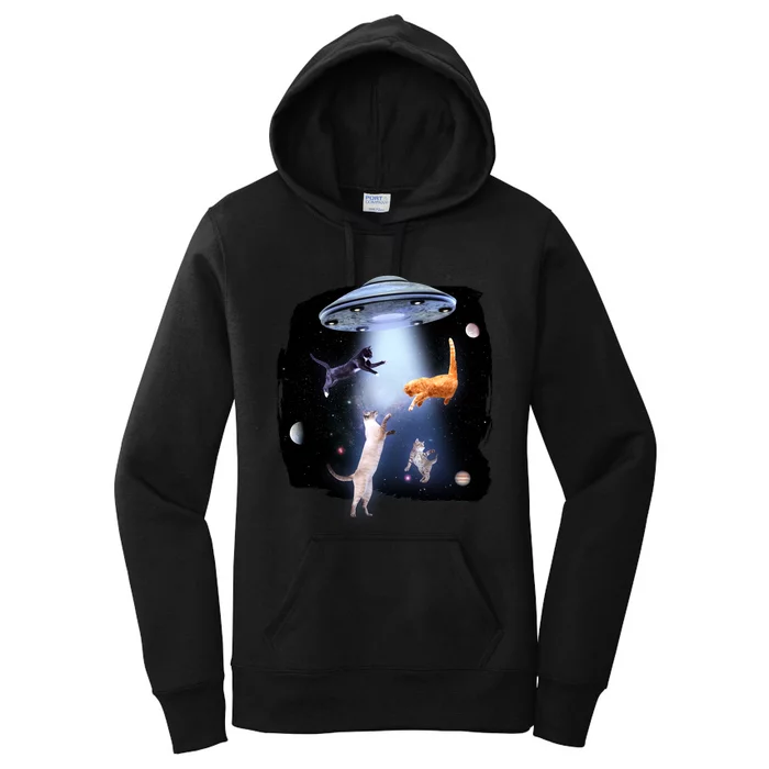 Space Cats UFO Women's Pullover Hoodie