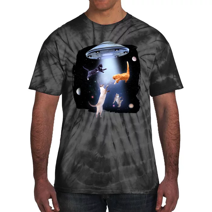 Space Cats UFO Tie-Dye T-Shirt