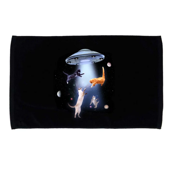 Space Cats UFO Microfiber Hand Towel