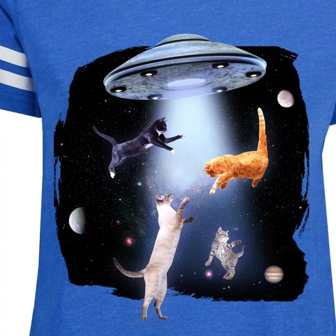 Space Cats UFO Enza Ladies Jersey Football T-Shirt