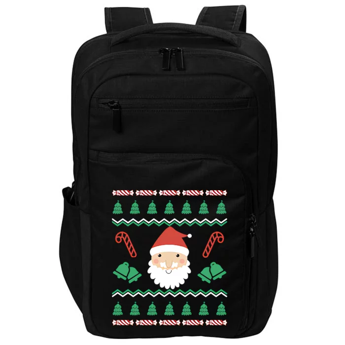 Santa Claus Ugly Christmas Sweater Impact Tech Backpack