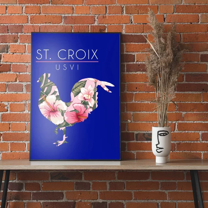 St Croix Usvi Flower Hibiscus Chicken Lover Souvenir Gift Poster