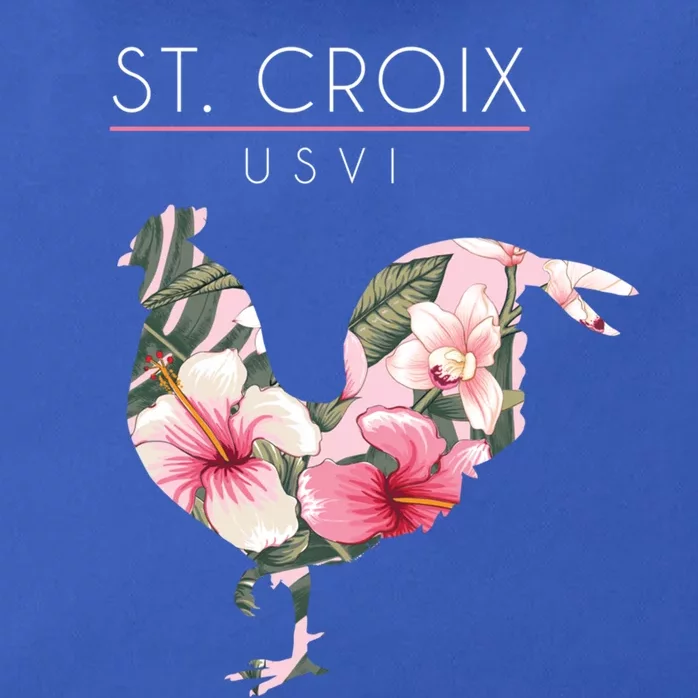 St Croix Usvi Flower Hibiscus Chicken Lover Souvenir Gift Zip Tote Bag