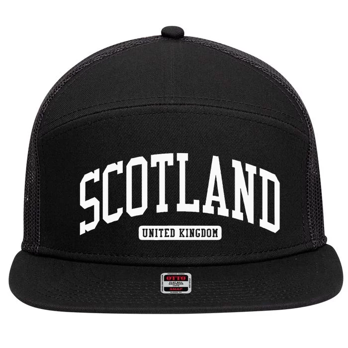 Scotland College University Style 7 Panel Mesh Trucker Snapback Hat