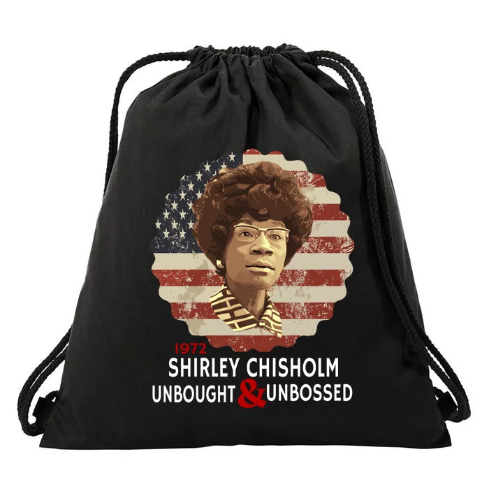 Shirley Chisholm Unbought And Unbossed Drawstring Bag