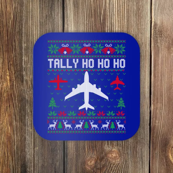 Spitfire Christmas Ugly Jumper Style Airplane Aircraft Plane Cute Gift Coaster