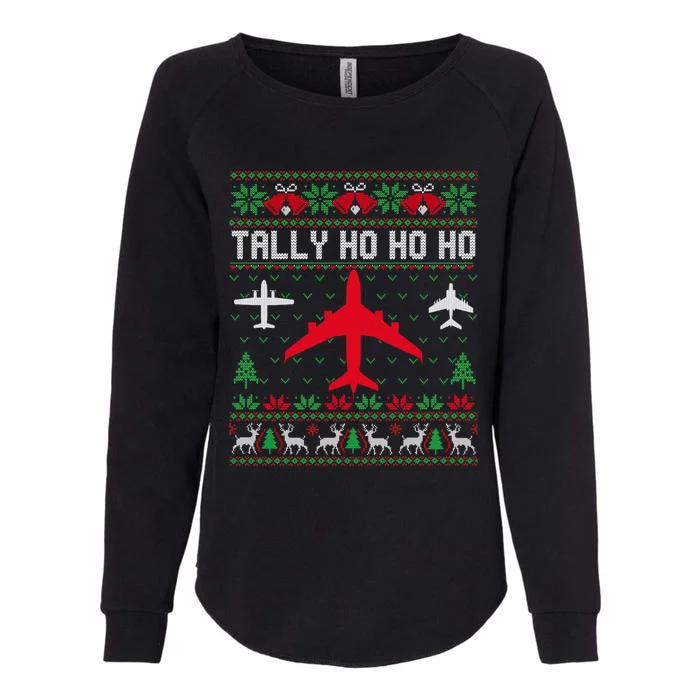 Spitfire Christmas Ugly Jumper Style Airplane Aircraft Plane Gift Womens California Wash Sweatshirt