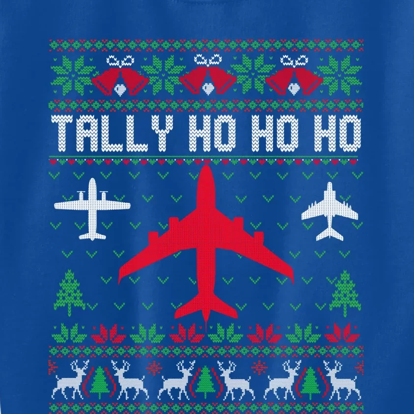 Spitfire Christmas Ugly Jumper Style Airplane Aircraft Plane Gift Kids Sweatshirt