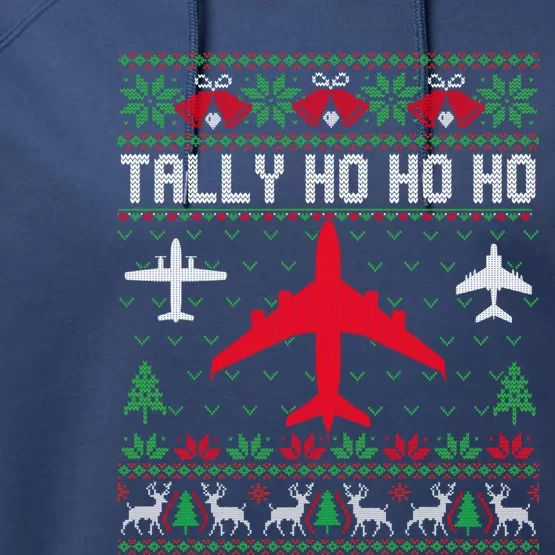 Spitfire Christmas Ugly Jumper Style Airplane Aircraft Plane Gift Performance Fleece Hoodie