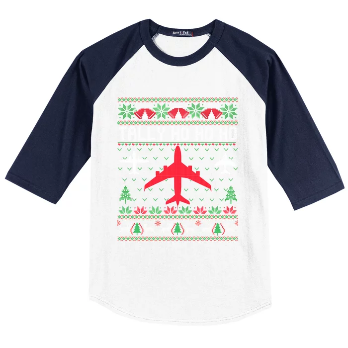 Spitfire Christmas Ugly Jumper Style Airplane Aircraft Plane Gift Baseball Sleeve Shirt