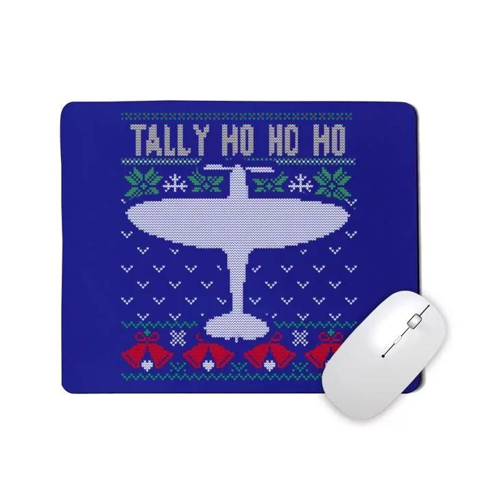 Spitfire Christmas Ugly Jumper Style Airplane Aircraft Plane Gift Mousepad