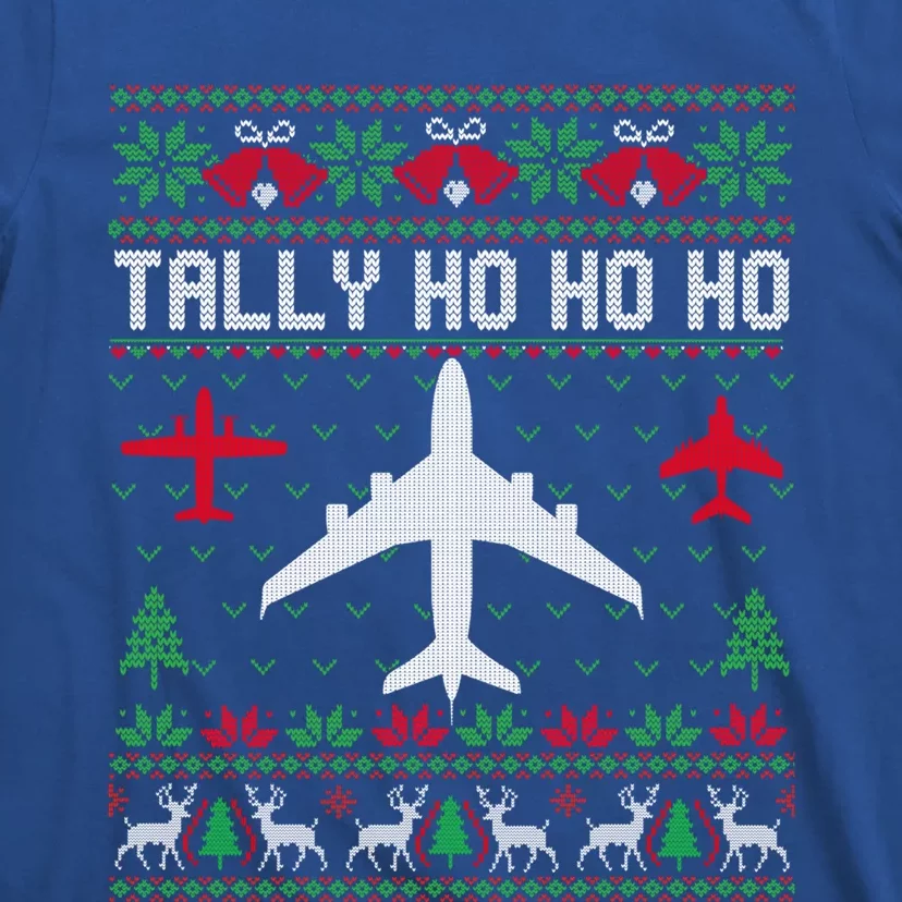 Spitfire Christmas Ugly Jumper Style Airplane Aircraft Plane Gift T-Shirt