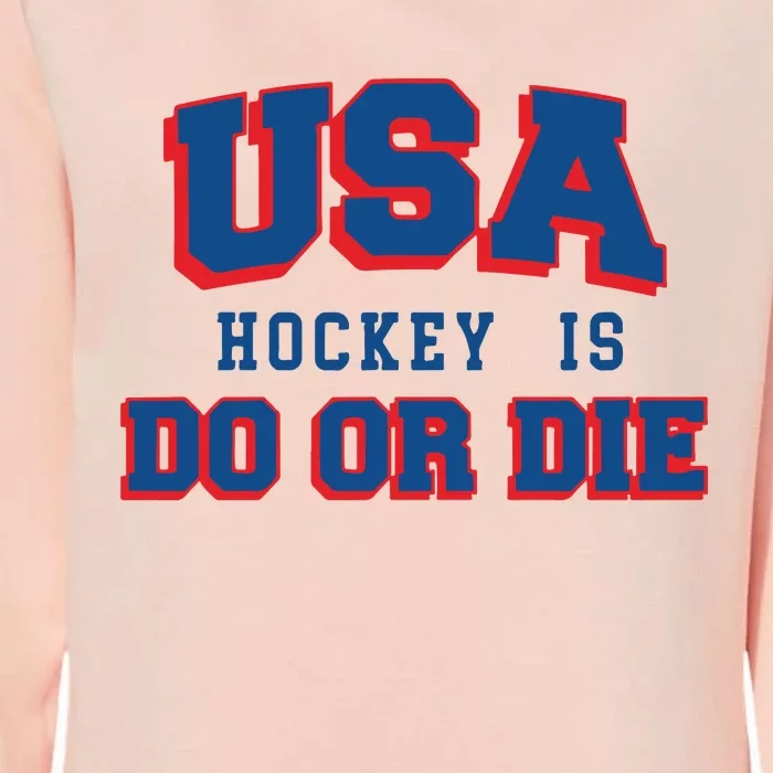 Spittin Chiclets Usa Hockey Is Do Or Die Womens California Wash Sweatshirt