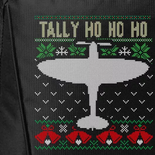 Spitfire Christmas Ugly Jumper Style Airplane Aircraft Plane Gift City Backpack