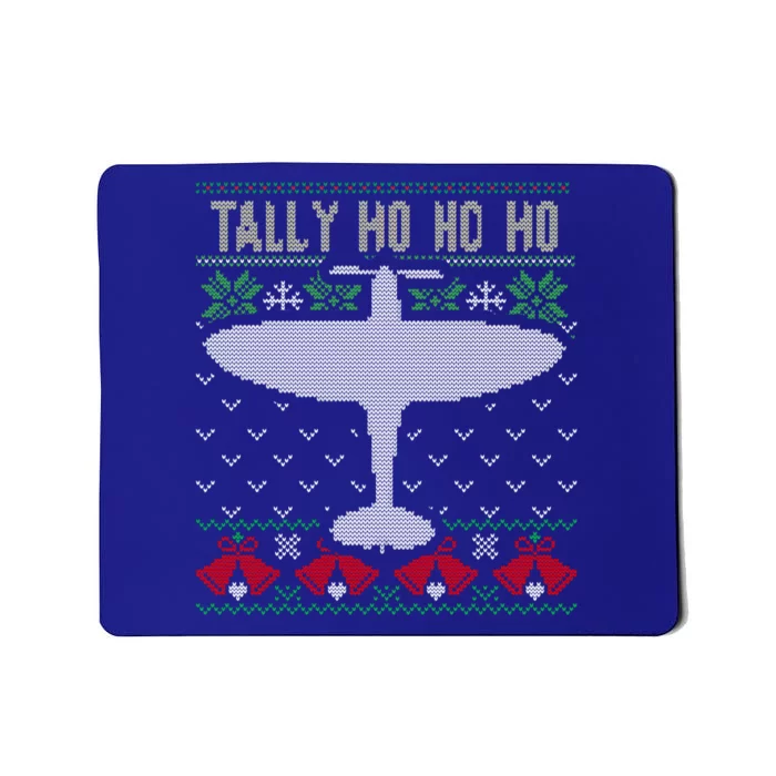 Spitfire Christmas Ugly Jumper Style Airplane Aircraft Plane Gift Mousepad