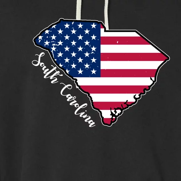 South Carolina United States Map T Shirt Garment-Dyed Fleece Hoodie