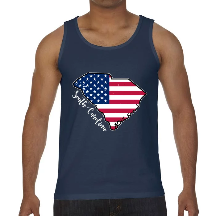 South Carolina United States Map T Shirt Comfort Colors® Tank Top