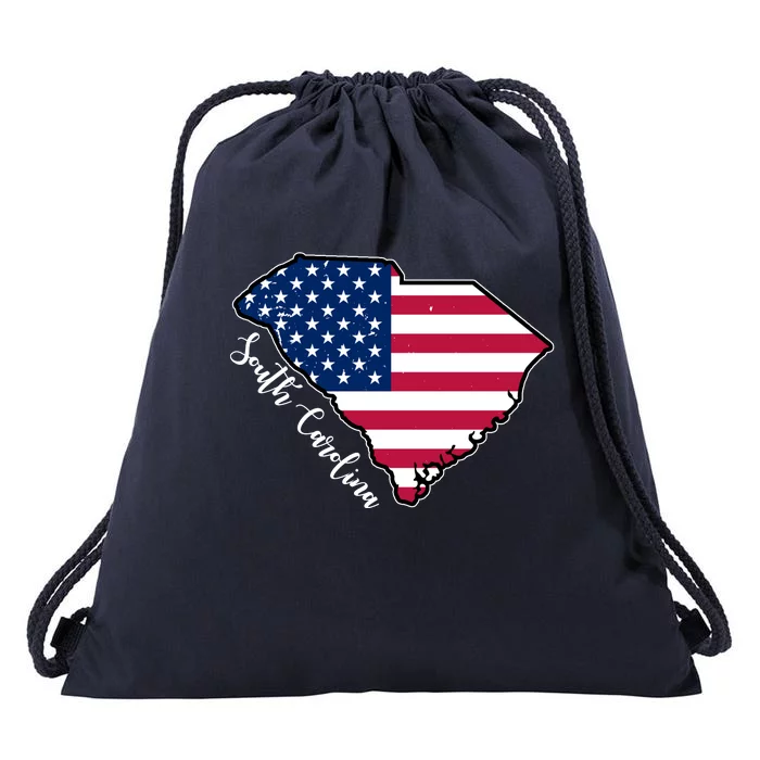 South Carolina United States Map T Shirt Drawstring Bag