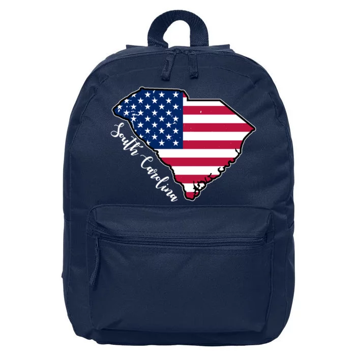 South Carolina United States Map T Shirt 16 in Basic Backpack