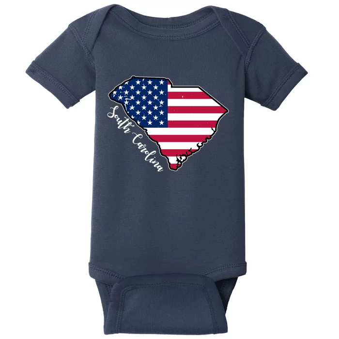 South Carolina United States Map T Shirt Baby Bodysuit