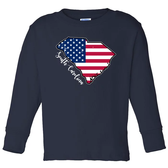 South Carolina United States Map T Shirt Toddler Long Sleeve Shirt