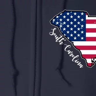 South Carolina United States Map T Shirt Full Zip Hoodie