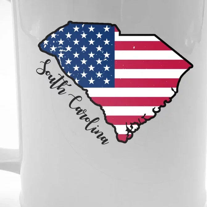 South Carolina United States Map T Shirt Front & Back Beer Stein