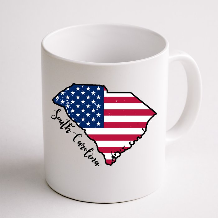 South Carolina United States Map T Shirt Front & Back Coffee Mug