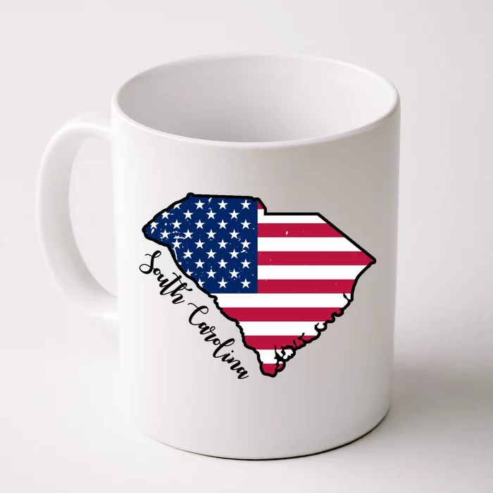 South Carolina United States Map T Shirt Front & Back Coffee Mug