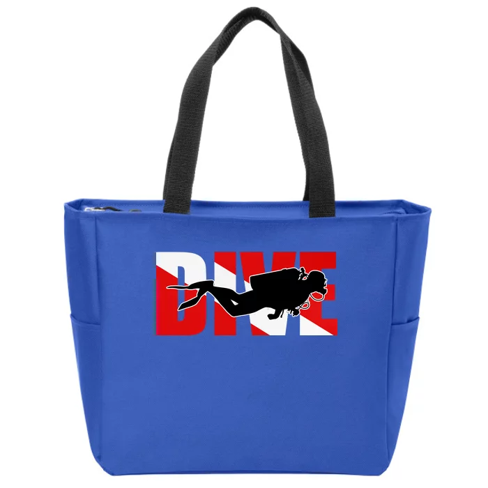 Scuba Dive Logo Zip Tote Bag