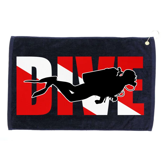 Scuba Dive Logo Grommeted Golf Towel