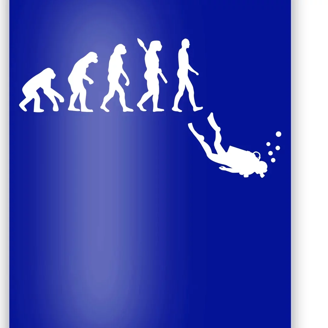 Scuba Diver Evolution Poster