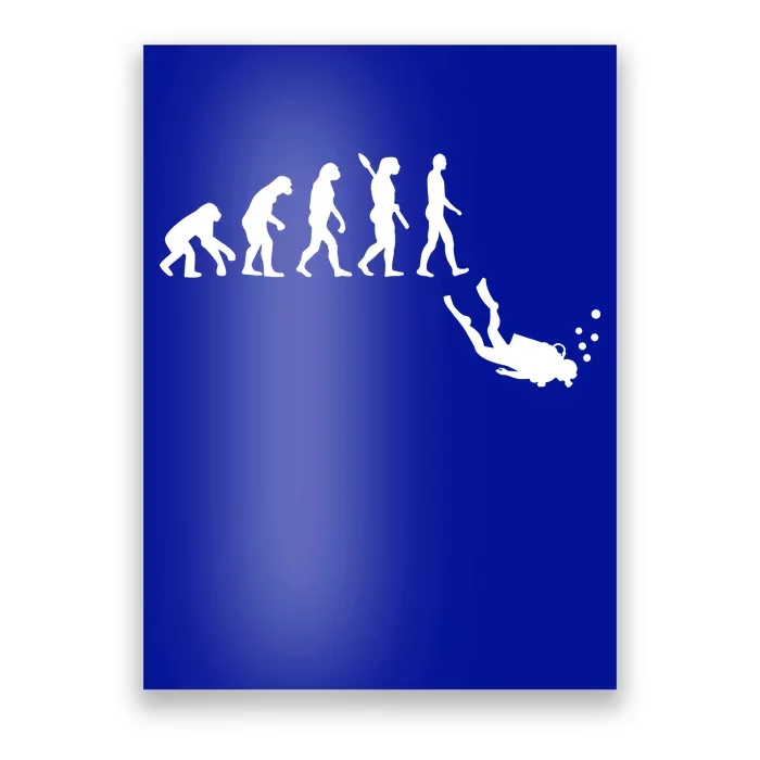 Scuba Diver Evolution Poster