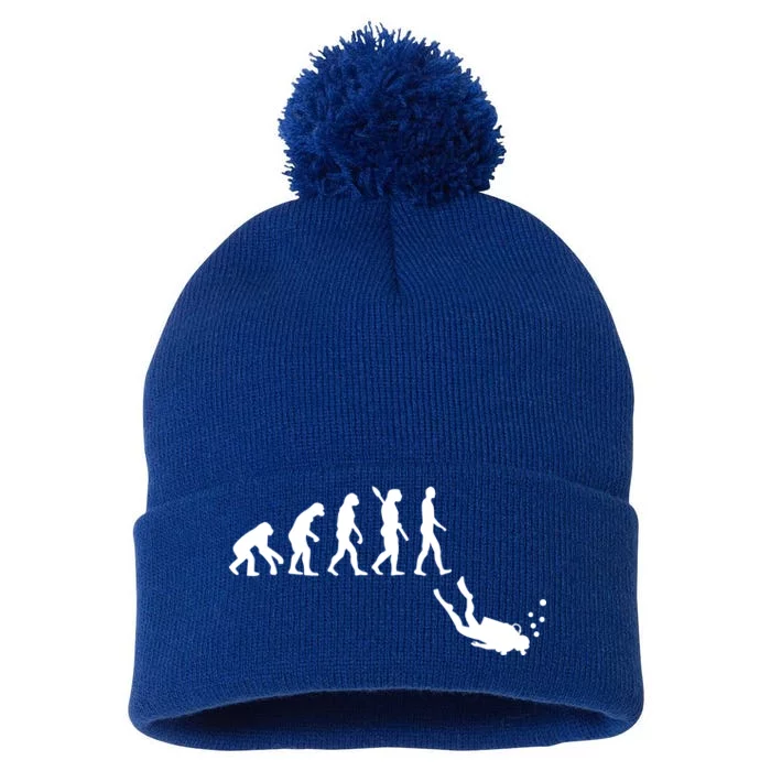 Scuba Diver Evolution Pom Pom 12in Knit Beanie