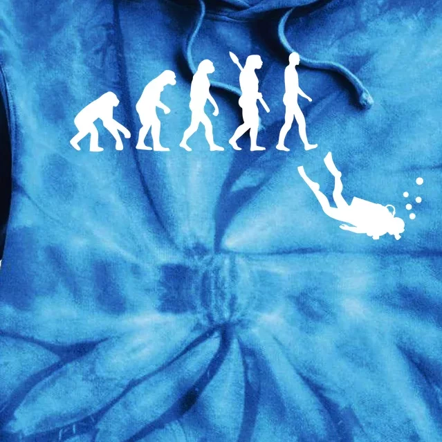 Scuba Diver Evolution Tie Dye Hoodie