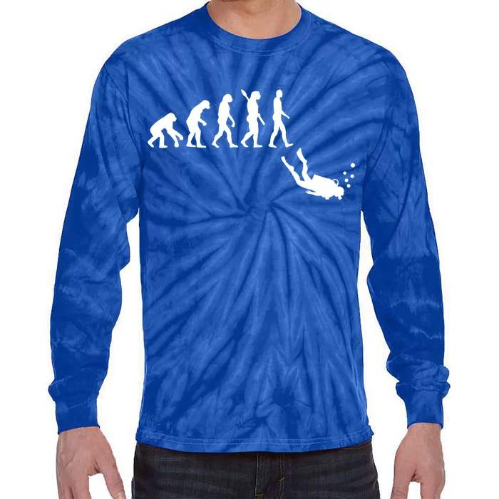 Scuba Diver Evolution Tie-Dye Long Sleeve Shirt