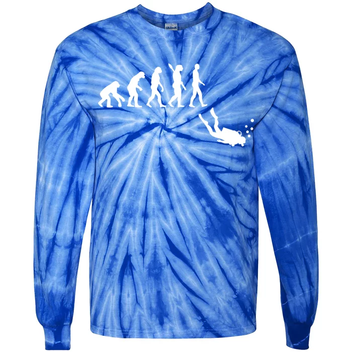 Scuba Diver Evolution Tie-Dye Long Sleeve Shirt