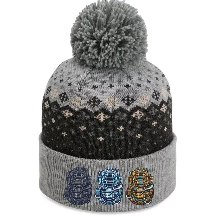 Scuba Diver Vintage The Baniff Cuffed Pom Beanie