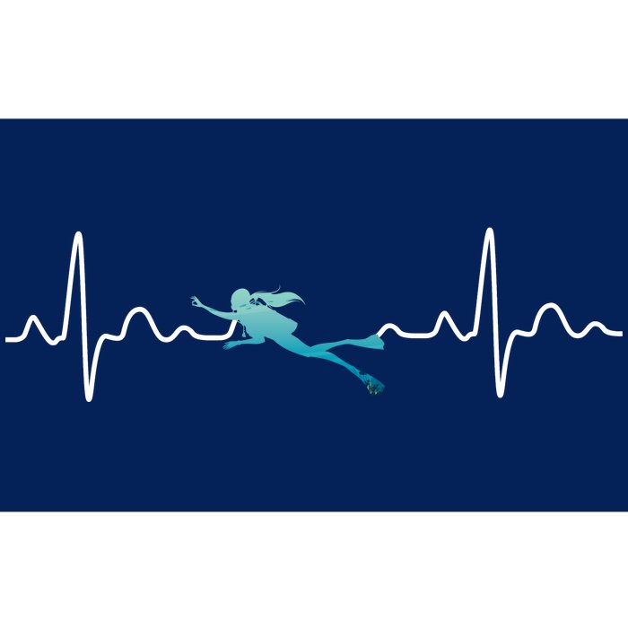 Scuba Diving Heartbeat Pulse Bumper Sticker