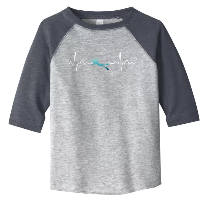 Scuba Diving Heartbeat Pulse Toddler Fine Jersey T-Shirt